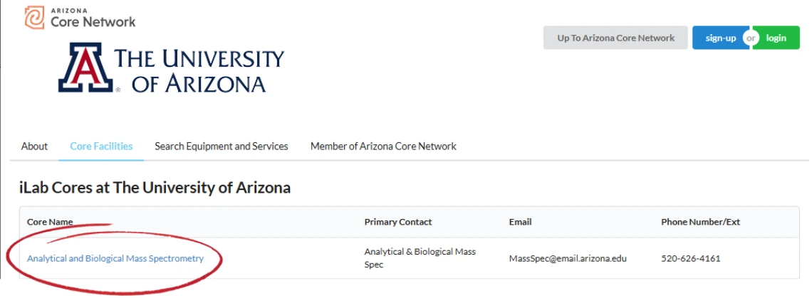 External user selects a UA core