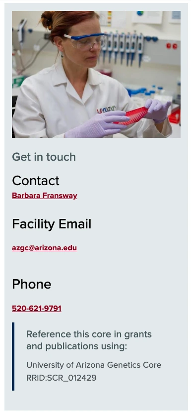 A screenshot of a contact sidebar for content editors