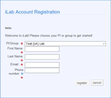 Account registration